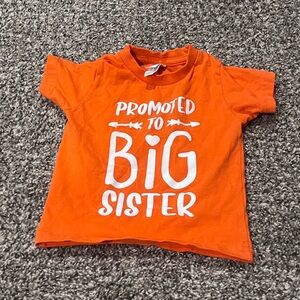 Orange 'Promoted to Big Sister' Kids T-Shirt
